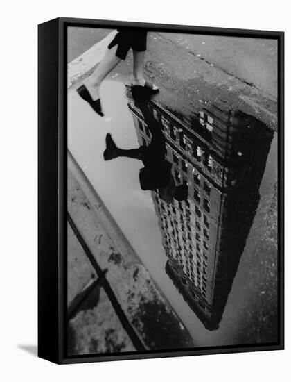 Street Reflections-Chris Bliss-Framed Premier Image Canvas