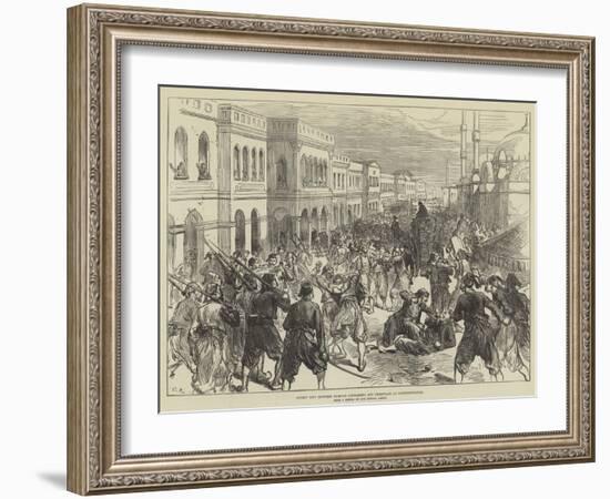 Street Riot Between Turkish Gendarmes and Christians at Constantinople-Charles Robinson-Framed Giclee Print