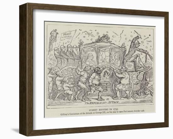 Street Rioting in 1795-James Gillray-Framed Giclee Print