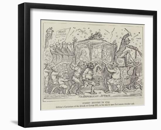 Street Rioting in 1795-James Gillray-Framed Giclee Print