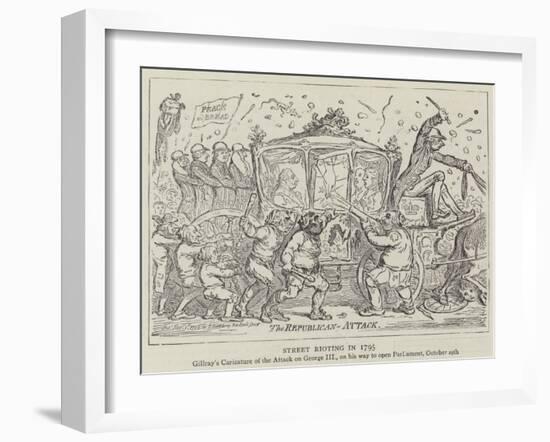 Street Rioting in 1795-James Gillray-Framed Giclee Print