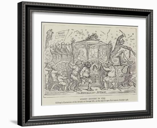 Street Rioting in 1795-James Gillray-Framed Giclee Print