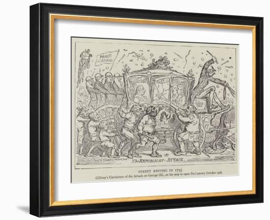 Street Rioting in 1795-James Gillray-Framed Giclee Print