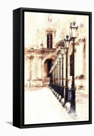 Street Royal Lamps in Paris-Philippe Hugonnard-Framed Premier Image Canvas