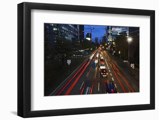 Street, Rush-Hour Traffic, Mobility, Dusk, Theodor-Heuss-Allee-Axel Schmies-Framed Photographic Print