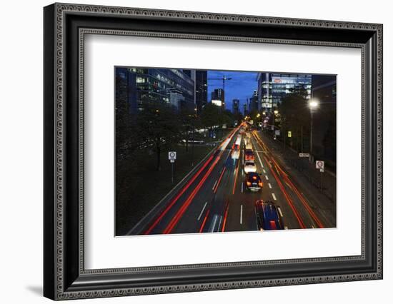 Street, Rush-Hour Traffic, Mobility, Dusk, Theodor-Heuss-Allee-Axel Schmies-Framed Photographic Print