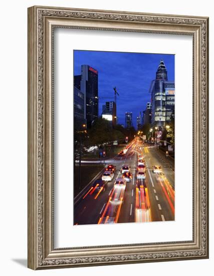 Street, Rush-Hour Traffic, Mobility, Dusk, Theodor-Heuss-Allee-Axel Schmies-Framed Photographic Print