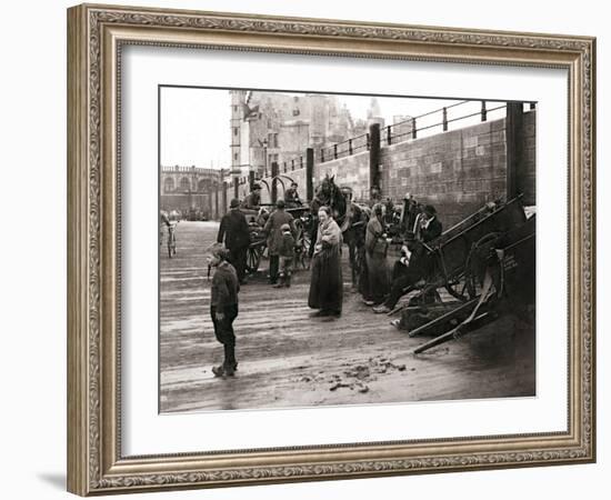 Street Scene, Antwerp, 1898-James Batkin-Framed Photographic Print