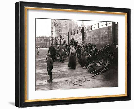 Street Scene, Antwerp, 1898-James Batkin-Framed Photographic Print