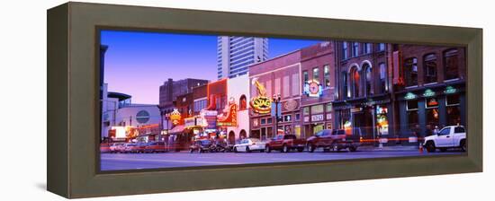 Street Scene at Dusk, Nashville, Tennessee, USA-null-Framed Stretched Canvas