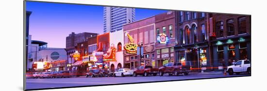 Street Scene at Dusk, Nashville, Tennessee, USA-null-Mounted Photographic Print