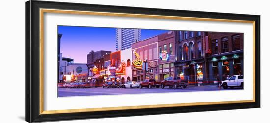 Street Scene at Dusk, Nashville, Tennessee, USA-null-Framed Photographic Print