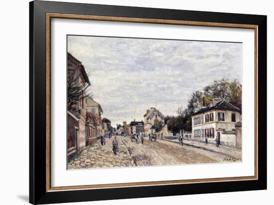 Street Scene at Marly, 1876-Alfred Sisley-Framed Giclee Print