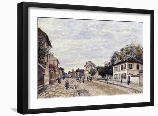 Street Scene at Marly, 1876-Alfred Sisley-Framed Giclee Print