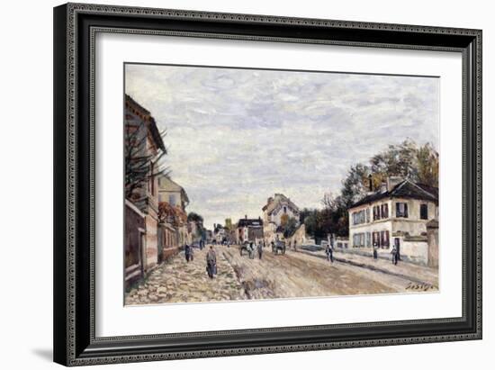 Street Scene at Marly, 1876-Alfred Sisley-Framed Giclee Print