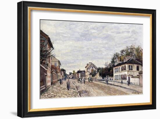 Street Scene at Marly, 1876-Alfred Sisley-Framed Giclee Print