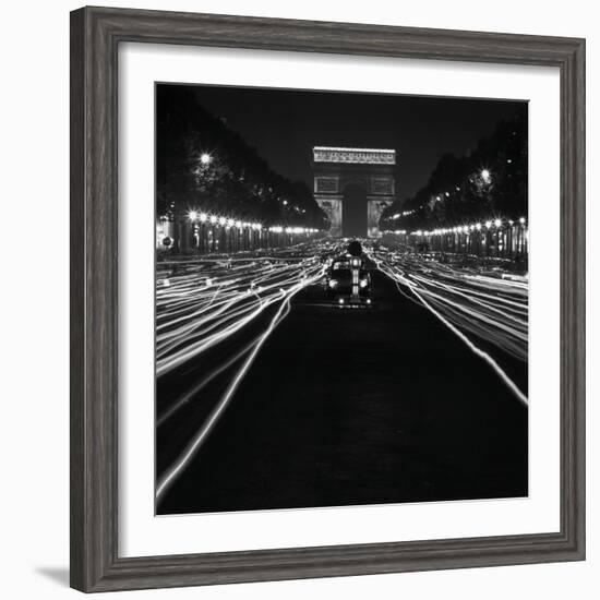 Street Scene at Night, 1950-Paul Almasy-Framed Giclee Print