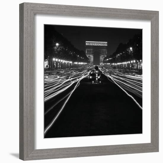 Street Scene at Night, 1950-Paul Almasy-Framed Giclee Print