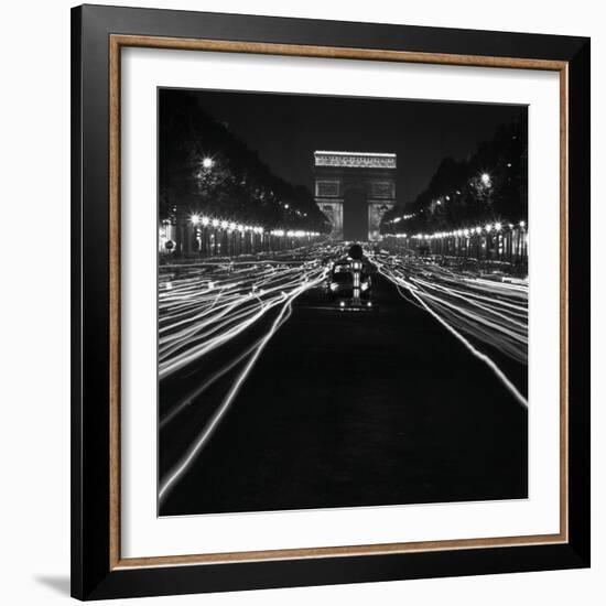 Street Scene at Night, 1950-Paul Almasy-Framed Giclee Print