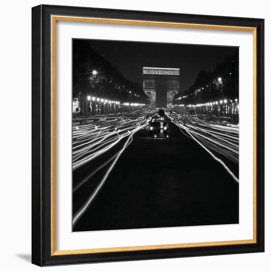 Street Scene at Night, 1950-Paul Almasy-Framed Giclee Print