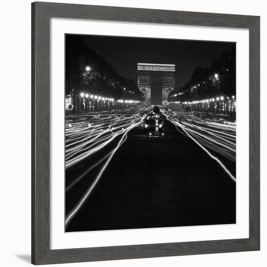 Street Scene at Night, 1950-Paul Almasy-Framed Giclee Print