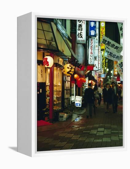 Street Scene at Night, Shinjuku, Tokyo, Japan, Asia-Gavin Hellier-Framed Premier Image Canvas