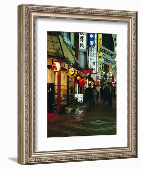 Street Scene at Night, Shinjuku, Tokyo, Japan, Asia-Gavin Hellier-Framed Photographic Print