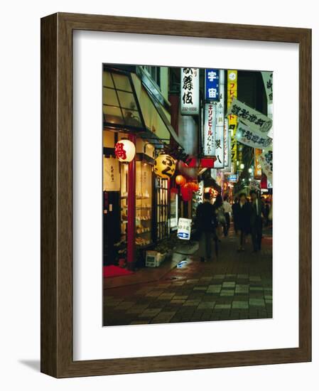 Street Scene at Night, Shinjuku, Tokyo, Japan, Asia-Gavin Hellier-Framed Photographic Print