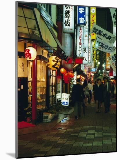 Street Scene at Night, Shinjuku, Tokyo, Japan, Asia-Gavin Hellier-Mounted Photographic Print