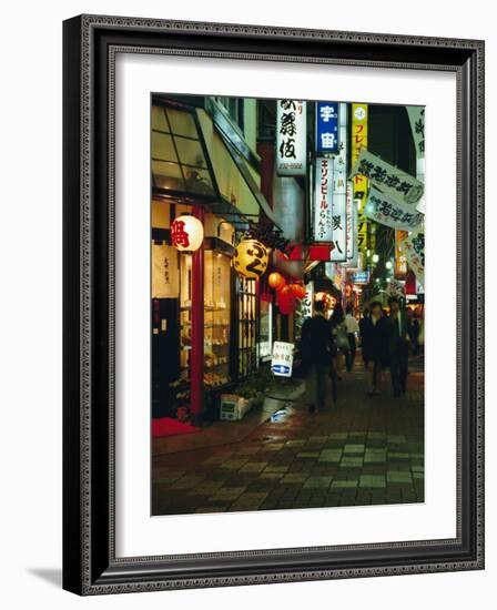 Street Scene at Night, Shinjuku, Tokyo, Japan, Asia-Gavin Hellier-Framed Photographic Print