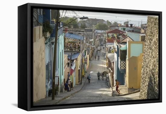 Street Scene at the Tivoli Neighborhood, Santiago De Cuba, Cuba, West Indies, Caribbean-Yadid Levy-Framed Premier Image Canvas