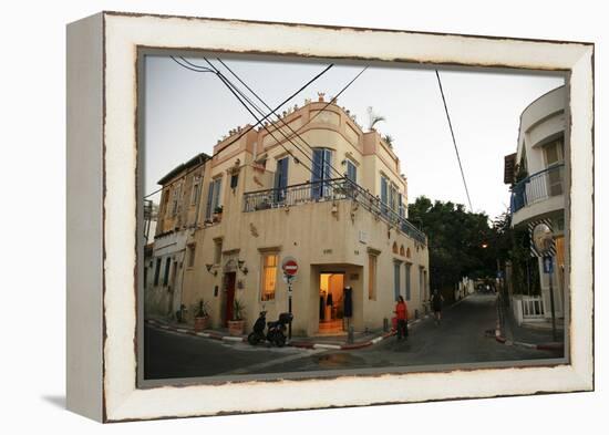 Street Scene at the Trendy Neve Tzedek Neighbourhood, Tel Aviv, Israel, Middle East-Yadid Levy-Framed Premier Image Canvas