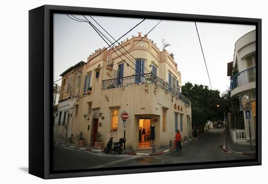 Street Scene at the Trendy Neve Tzedek Neighbourhood, Tel Aviv, Israel, Middle East-Yadid Levy-Framed Premier Image Canvas