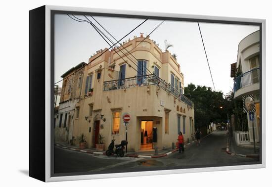 Street Scene at the Trendy Neve Tzedek Neighbourhood, Tel Aviv, Israel, Middle East-Yadid Levy-Framed Premier Image Canvas