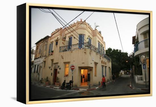 Street Scene at the Trendy Neve Tzedek Neighbourhood, Tel Aviv, Israel, Middle East-Yadid Levy-Framed Premier Image Canvas