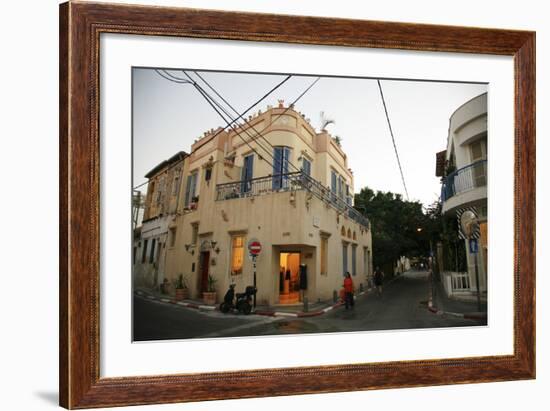 Street Scene at the Trendy Neve Tzedek Neighbourhood, Tel Aviv, Israel, Middle East-Yadid Levy-Framed Photographic Print