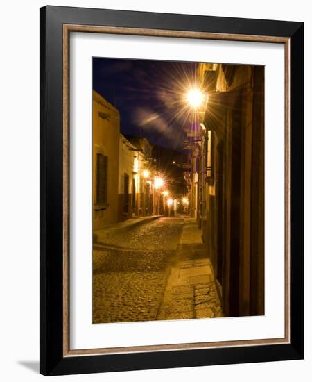 Street Scene Before Sunrise, San Miguel De Allende, Mexico-Nancy Rotenberg-Framed Photographic Print