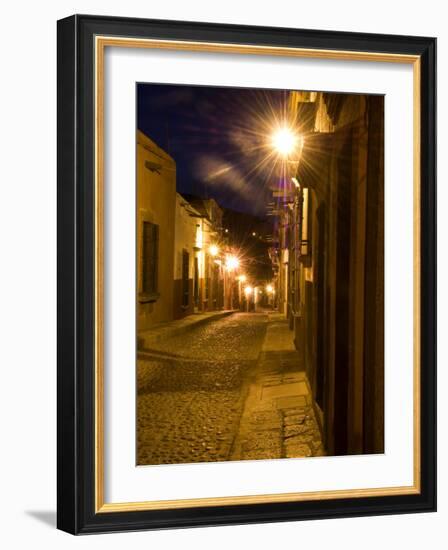 Street Scene Before Sunrise, San Miguel De Allende, Mexico-Nancy Rotenberg-Framed Photographic Print