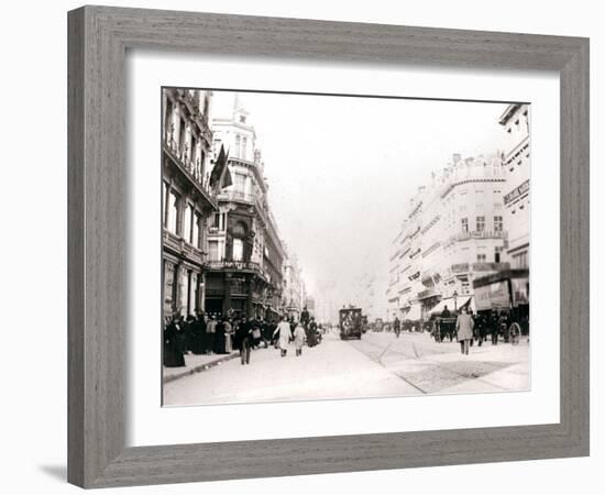 Street Scene, Brussels, 1898-James Batkin-Framed Photographic Print