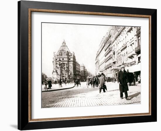 Street Scene, Brussels, 1898-James Batkin-Framed Photographic Print