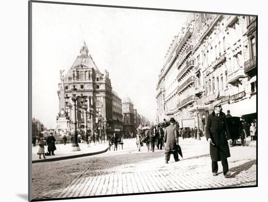 Street Scene, Brussels, 1898-James Batkin-Mounted Photographic Print