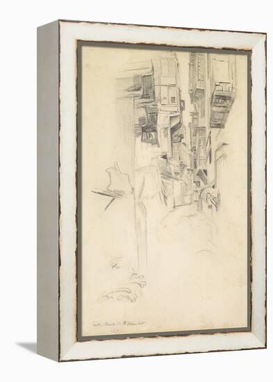 Street Scene, Cairo, 1854 (Pencil on Paper)-William Holman Hunt-Framed Premier Image Canvas