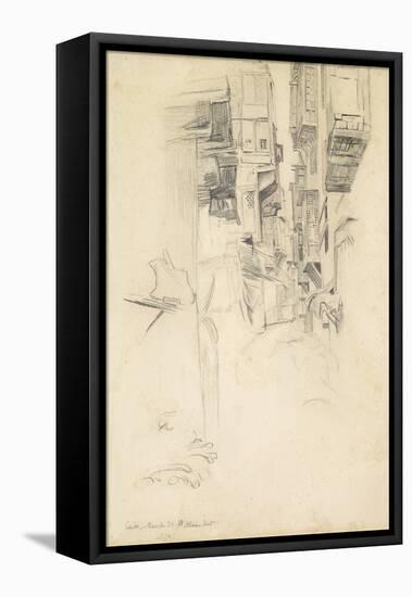 Street Scene, Cairo, 1854 (Pencil on Paper)-William Holman Hunt-Framed Premier Image Canvas