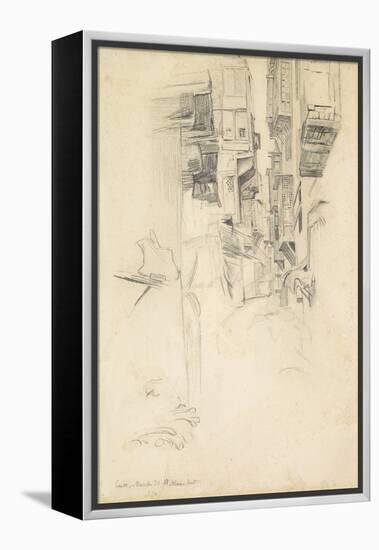 Street Scene, Cairo, 1854 (Pencil on Paper)-William Holman Hunt-Framed Premier Image Canvas