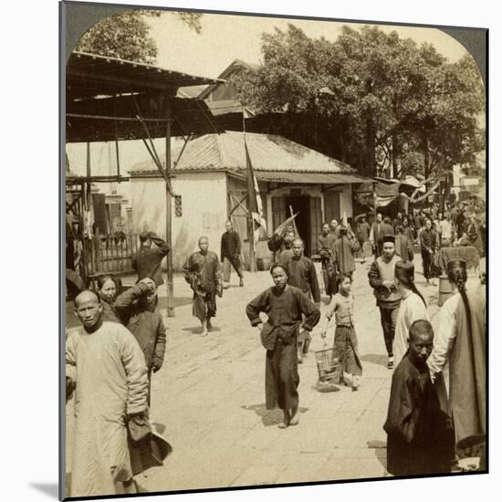 Street Scene, Canton, China-Underwood & Underwood-Mounted Photographic Print