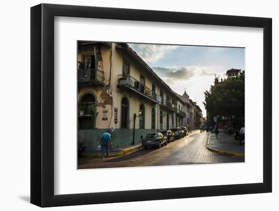 Street scene, Casco Viejo, UNESCO World Heritage Site, Panama City, Panama, Central America-Michael Runkel-Framed Photographic Print