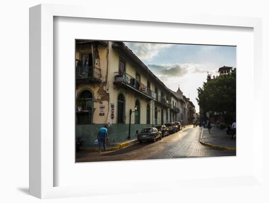 Street scene, Casco Viejo, UNESCO World Heritage Site, Panama City, Panama, Central America-Michael Runkel-Framed Photographic Print