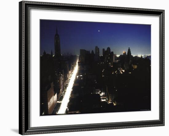 Street Scene During Blackout in New York City-Bill Eppridge-Framed Photographic Print