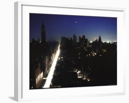 Street Scene During Blackout in New York City-Bill Eppridge-Framed Photographic Print