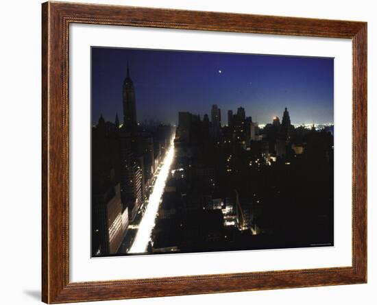 Street Scene During Blackout in New York City-Bill Eppridge-Framed Photographic Print